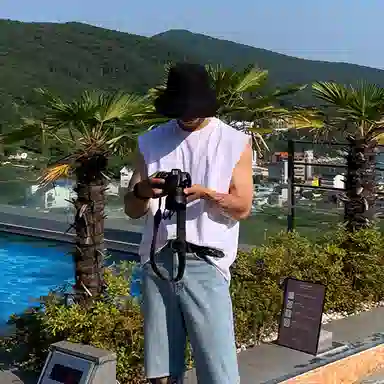 我是大卫 宽松坎肩圆领无袖背心 男款 白色