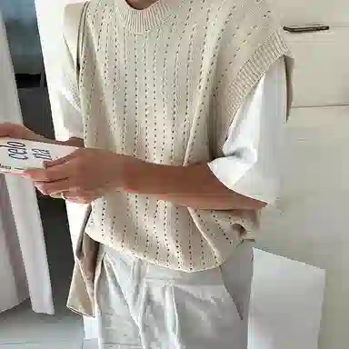 我是大卫 新款韩版潮流宽松毛衣马甲个性百搭外搭针织衫 男款