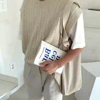 我是大卫 新款韩版潮流宽松毛衣马甲个性百搭外搭针织衫 男款