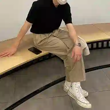 我是大卫 直筒垂感阔腿裤通勤百搭休闲裤 男女同款