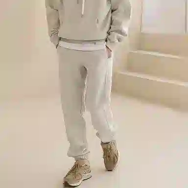 我是大卫 新款韩版重磅运动宽松束脚休闲裤 男女同款