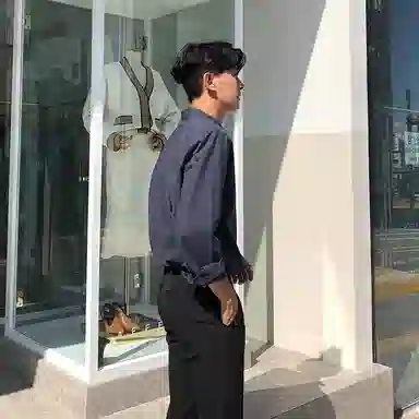 我是大卫 日系透气百搭宽松休闲长袖衬衫 男女同款