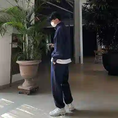 我是大卫 美式重磅双开拉链宽松休闲卫衣套装 男女同款