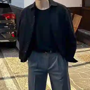 我是大卫 美式潮牌复古风翻领宽松短款小众高级感休闲百搭夹克外套 通用