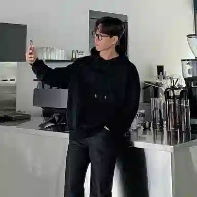 我是大卫 美式百搭纯色复古套头重磅宽松潮牌卫衣 男女同款