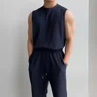 我是大卫 健身高级感宽松坎肩运动风排汗速干无袖背心 男女同款