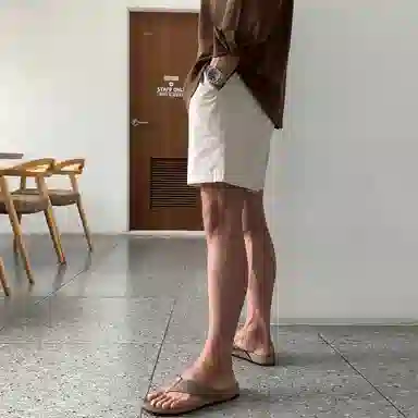 我是大卫 潮牌日系韩版百搭居家直筒五分休闲短裤 男款