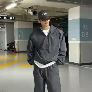 我是大卫 美式连帽防晒上衣户外机能风宽松长裤休闲运动套装 通用