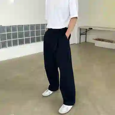 我是大卫 日系复古直筒宽松休闲裤 男女同款