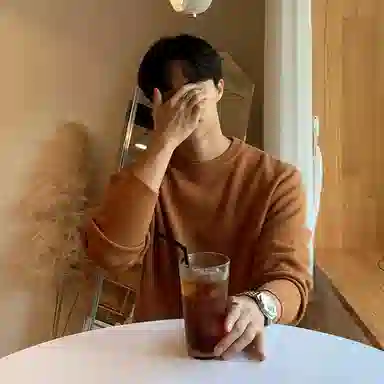 我是大卫 港风宽松慵懒风圆领纯色韩版打底针织衫 男女同款