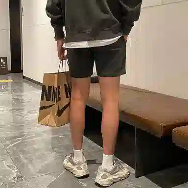 我是大卫 韩国水洗做旧春夏季高级感五分休闲短裤 男款 深灰色