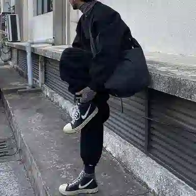 我是大卫 纯色直筒百搭韩版休闲裤简约风卫衣套装 男女同款