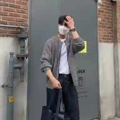 我是大卫 宽松慵懒纯色基础休闲长袖针织衫 男女同款