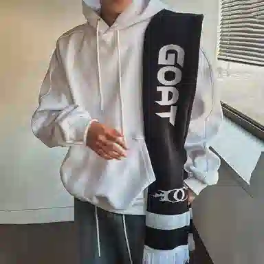 我是大卫 韩系套头连帽纯色上衣宽松小众设计感重磅卫衣 男女同款