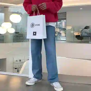 Wo Shi Da Wei Jeans Light Blue