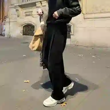 我是大卫 美式复古直筒时尚百搭阔腿休闲裤 男女同款