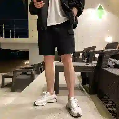 我是大卫 时尚休闲舒适通勤工装短裤 男女同款