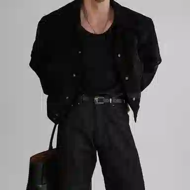 我是大卫 美拉德仿麂皮绒加棉加厚宽松百搭夹克外套 男女同款