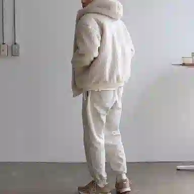 我是大卫 纯色短款羊羔绒拼色加厚保暖韩版休闲棉服 男女同款