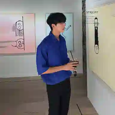 我是大卫 时尚轻薄透气短袖衬衫 男女同款