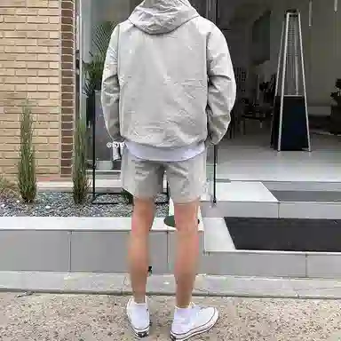 我是大卫 薄款半拉链休闲防晒连帽夹克外套 男女同款