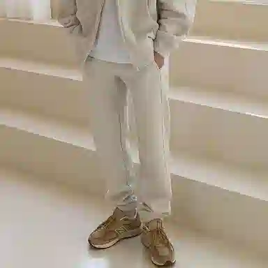 我是大卫 新款韩版重磅运动宽松束脚休闲裤 男女同款