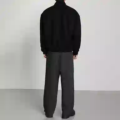 我是大卫 短款立领保暖休闲毛呢外套大衣 男女同款