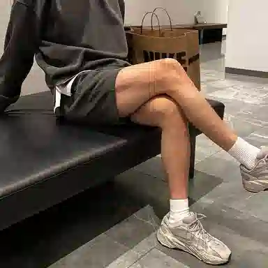 我是大卫 韩国水洗做旧春夏季高级感五分休闲短裤 男款 深灰色