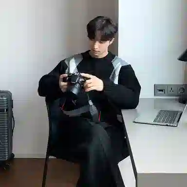 我是大卫 韩系拼色慵懒风宽松休闲针织衫 男女同款