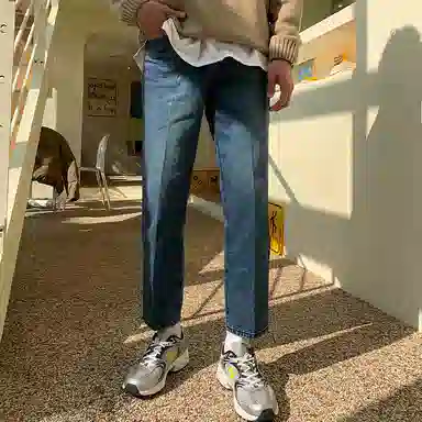 我是大卫 垂感直筒休闲牛仔裤 男女同款