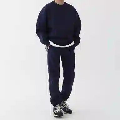 我是大卫 简约纯色基础款宽松圆领卫衣 男女同款