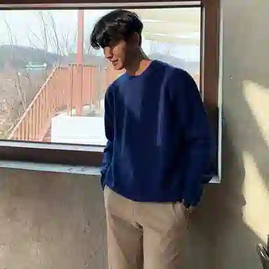 我是大卫 经典糖果色纯色基础款潮流宽松休闲针织衫 男女同款