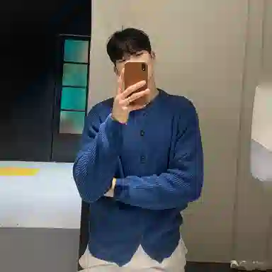 我是大卫 港风复古宽松慵懒感休闲外套开衫针织衫 男女同款