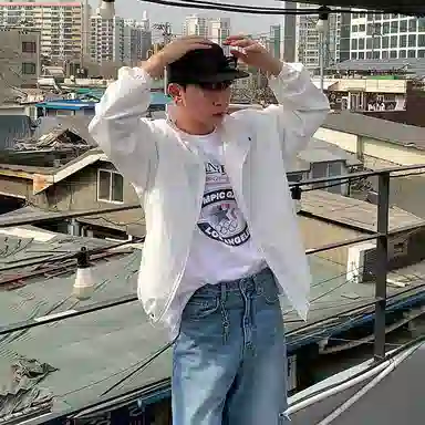 我是大卫 立领韩版高级感可收腰设计户外运动拉链夹克外套 男女同款