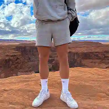 我是大卫 宽松美式户外透气百搭健身休闲短裤 男款 灰色