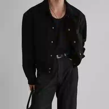 我是大卫 美拉德仿麂皮绒加棉加厚宽松百搭夹克外套 男女同款