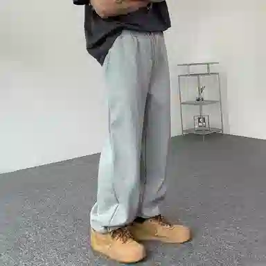 我是大卫 日系抽绳卫裤简约百搭运动裤直筒阔腿休闲裤 男女同款