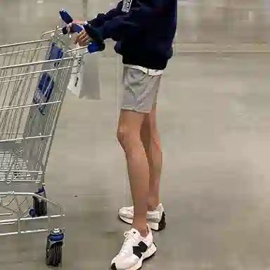 我是大卫 男士夏季健身房韩版潮流百搭宽松时尚纯色运动风休闲短裤 男款 灰色