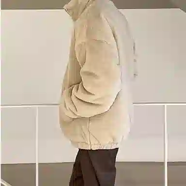 我是大卫 羊羔毛摇粒绒保暖加厚立领棉服 男女同款