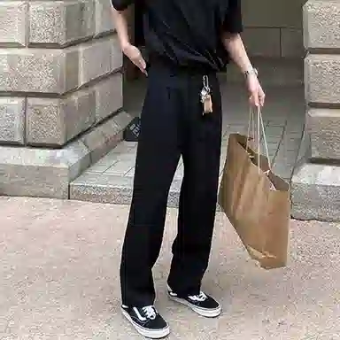 我是大卫 直筒垂感阔腿裤通勤百搭休闲裤 男女同款