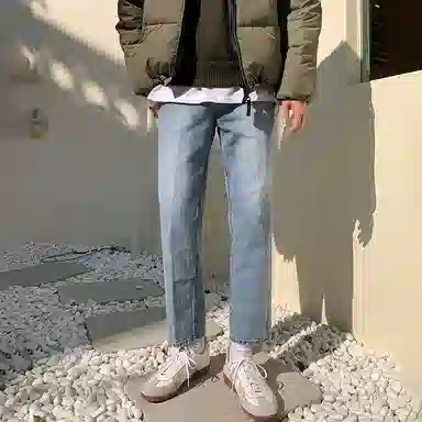 我是大卫 垂感直筒休闲牛仔裤 男女同款