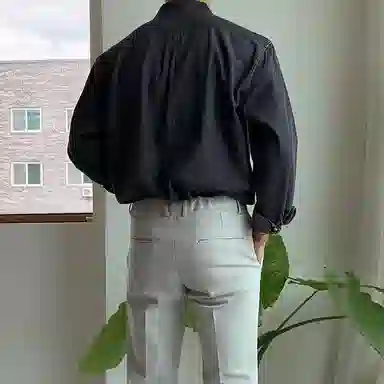 我是大卫 韩系休闲时尚高级感痞帅宽松牛仔长袖衬衫 男女同款