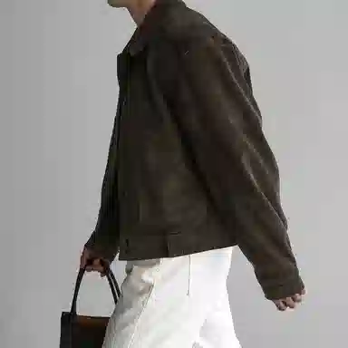 我是大卫 美拉德仿麂皮绒加棉加厚宽松百搭夹克外套 男女同款