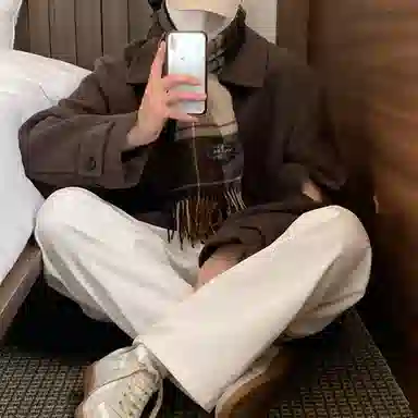 Wo Shi Da Wei Retro Wool Coat Deep Brown