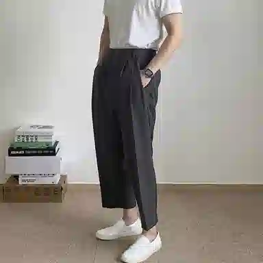 我是大卫 高级感基础款简约直筒宽松西裤阔腿裤休闲裤 男女同款