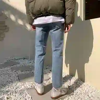 我是大卫 垂感直筒休闲牛仔裤 男女同款