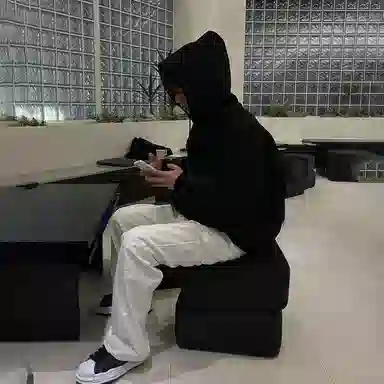 我是大卫 韩系套头连帽纯色上衣宽松小众设计感重磅卫衣 男女同款