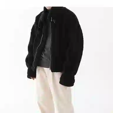 我是大卫 羊羔毛摇粒绒韩系保暖加厚绒感外套 男女同款