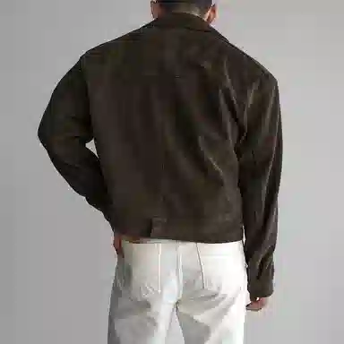 我是大卫 美拉德仿麂皮绒加棉加厚宽松百搭夹克外套 男女同款