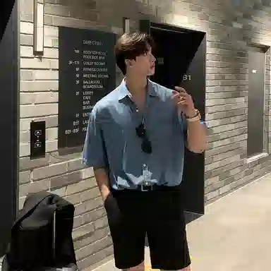 我是大卫 休闲时尚百搭短袖衬衫 男款